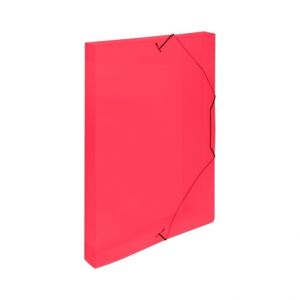 Krabice PP s gumou A5 Lines červená