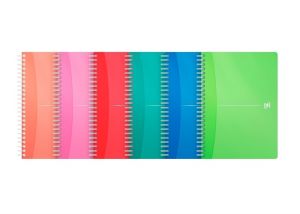 Oxford - Blok spirálový Oxford My Colours A5/90 listů, linkovaný, mix