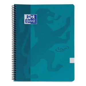 Oxford - Blok spirálový Oxford Nordic Touch A4+/70 listů čtverečkovaný, tyrkysový