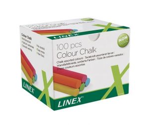Linex - Křídy školní kulaté LINEX, barevné - 100 kusů