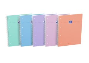 Oxford - Blok spirálový Oxford Smart A4+/80 listů, linkovaný, mix