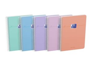 Oxford - Blok spirálový Oxford Smart A5/80 listů, linkovaný, mix