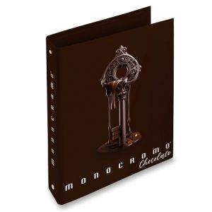 4kroužkový pořadač Pigna Monocromo Chocolate - A4, 30 mm, mix motivů