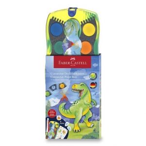 Vodové barvy Faber-Castell Connector Dinosaurus - 13 ks