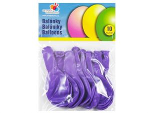 Balónek nafukovací - sada 10ks FIALOVÉ 26cm