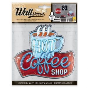 ARGUS Nálepka na zeď svítící hot coffee 23150001