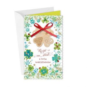 ARGUS Přání s dřevěnou ozdobou 15-6480c