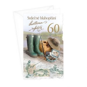 ARGUS Přání k 60.narozeninám s klopou na peníze 15-6563c60