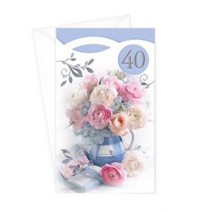 ARGUS Přání k 40. narozeninám květinové 15-6571c40