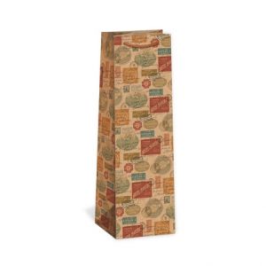 ARGUS Dárková papírová taška NATUR na víno T3N (11 x 36 cm) 07340135