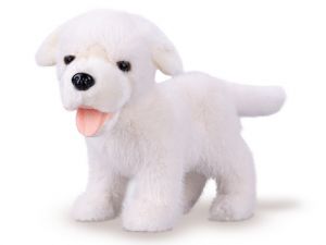 Labrador plyšový 23cm stojící bílý 0m+