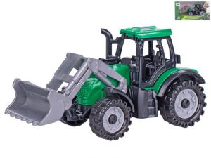 Traktor nakladač 11cm volný chod 2druhy v krabičce