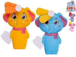 Slon 12cm s větrákem 4barvy