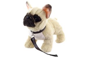 Plyš Buldoček francouzský s vodítkem 26cm Eco-friendly