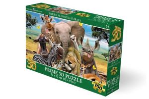 Puzzle 3D - Smějící se africká zvířata