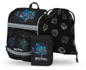 BAAGL SET 3 Zippy Plus Harry Potter Bradavice Lumos: aktovka, penál, sáček GRS