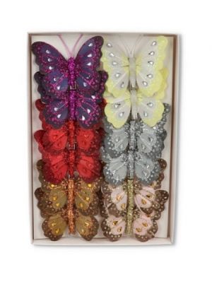 Motýl na kolíčku 8 cm – mix barev