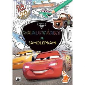 Omalovánky A4 se samolepkami Auta