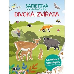 Sametová samolepková knížka Divoká zvířata