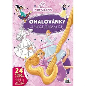 Omalovánky A4 se samolepkami Disney Princezny