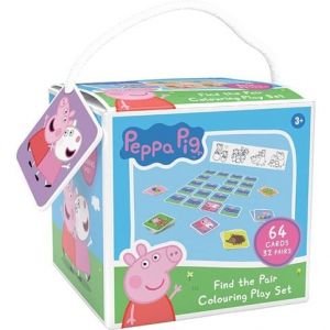 Pexeso na cesty s omalovánkami Prasátko Peppa