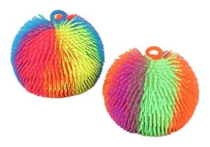 Mačkací míček duhový 17 cm