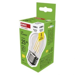 EMOS LED žárovka Filament Mini Globe / E27 / 1,8 W (25 W) / 250 lm / neutrální bílá