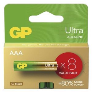GP Alkalická baterie GP Ultra AAA (LR03), 8 ks