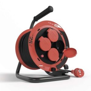 EMOS Venkovní prodlužovací kabel na bubnu 25 m / 4 zásuvky / guma / 230 V / 1,0 mm2 / IP44