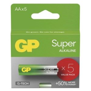 GP Alkalická baterie GP Super AA (LR6), 5 ks