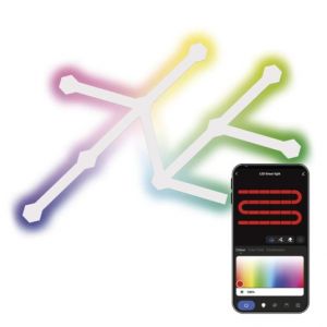 EMOS GoSmart LED svítidlo Lines bílé, 9 dílů, 34 W, RGBIC stmívatelné, WiFi
