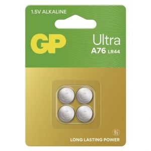 GP Alkalická knoflíková baterie GP Ultra A76U (LR44), 4 ks