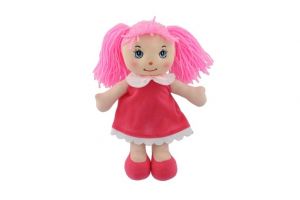 Panenka Mazlinka hadrová s růžovými vlásky