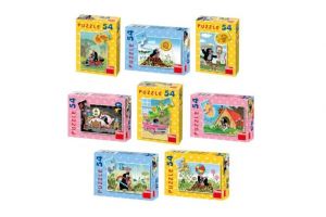 Minipuzzle Krteček 54dílků v krabičce, různé druhy