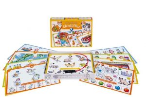 Elektronická Školička 2 společenská hra na baterie v krabici 22x16x3cm