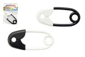 Chrastítko špendlík černobílý plast 12cm v sáčku 0m+