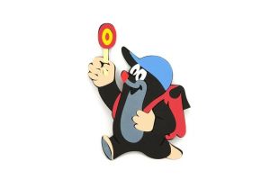 Krtek dekorace pěnová 22cm asst 6 druhů v sáčku