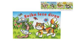 Knížka Leporelo Kočka leze dírou 16x9cm
