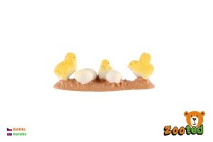 Kuřátka kura domácího zooted plast 5cm v sáčku