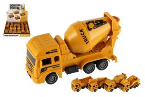 Auto stavební plast 12cm na zpětné natažení 4 druhy