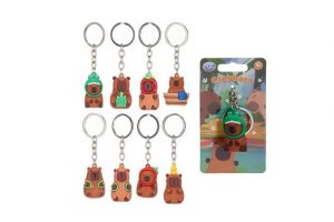 Kapybara přívěsek kov/plast 5-6cm mix druhů na kartě