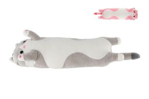 Kočka/Kočička ležící plyš 50x15cm 3 barvy