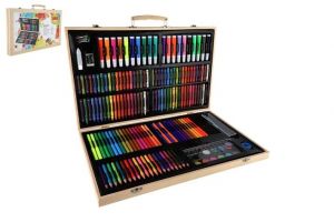 Sada na malování - Art box kreativní sada 180ks v dřevěném kufříku 47x30x4,5cm