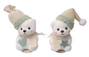 Medvěd z polystyrenu dekorační 6 x 12 x 6 cm