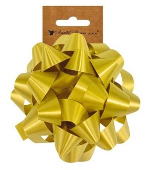 Rozeta dárková samolepicí zlatá 13 x 7 x 13 cm