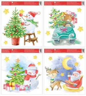 Okenní fólie vánoční 30 x 33,5 cm