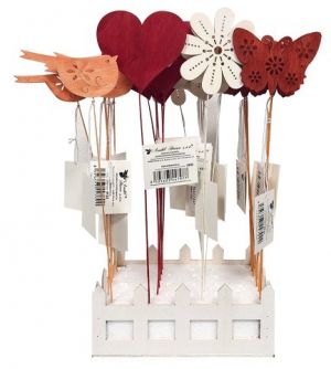 Ohrádka s celoročními barevnými zápichy mix 24 ks