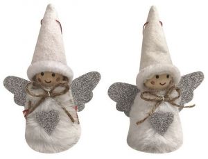 Anděl bílý na zavěšení 9,5 cm