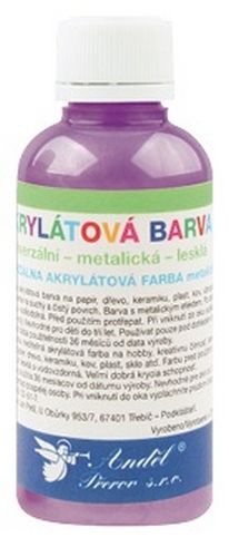 Univerzální akrylová barva lesklá, základní odstín 50 g - 19. FIALOVÁ