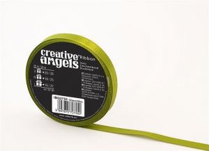 Saténová stuha, zelená, 12 mm x 32 m, IBG2755